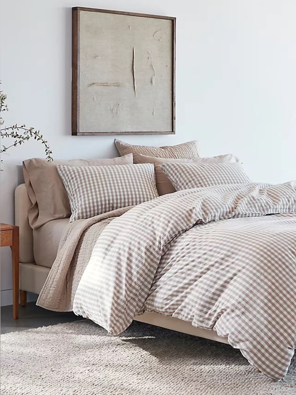 Coyuchi Organic Cotton Gingham Print Duvet Cover